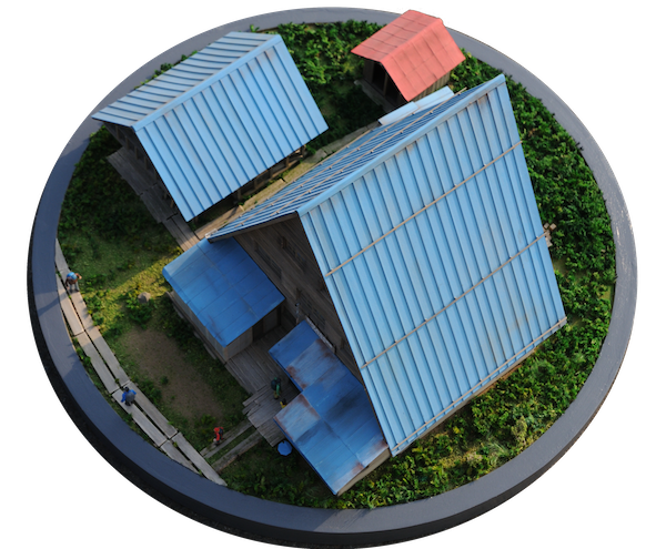 大きな三角屋根/縞枯山荘 