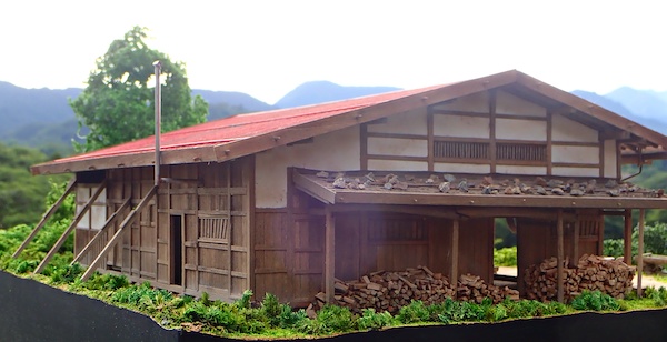 一石栃立場茶屋　裏側　馬籠宿方面から