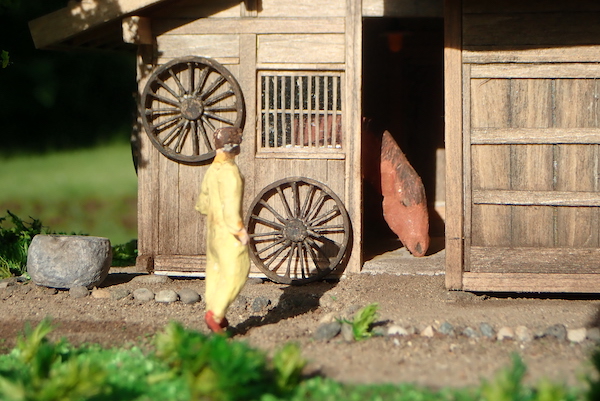 合掌造り　馬屋の入り口付近